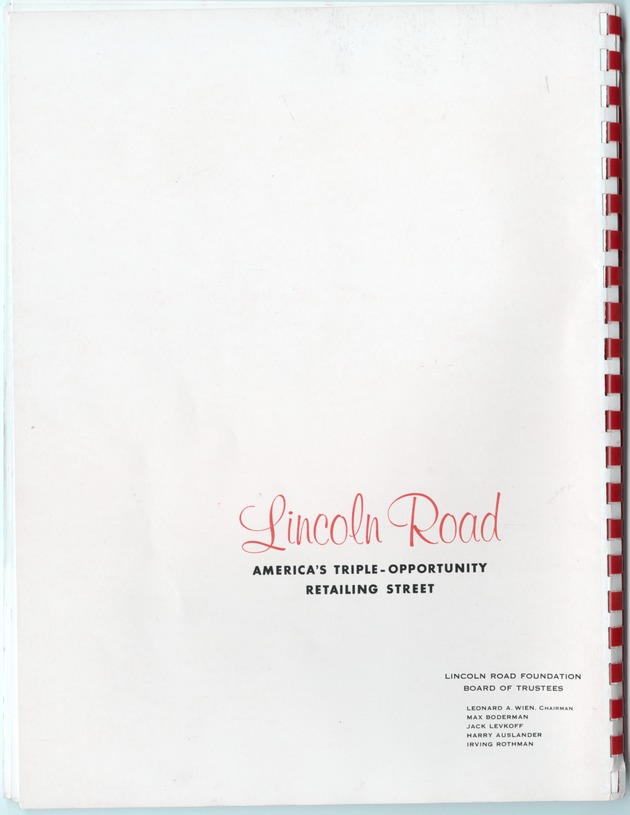 Let's look at the facts on Lincoln Road, Miami Beach - Back cover