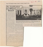 1980s newspaper clipings about Miami Beach social life and history