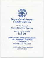 Invitation to the 2005 State of the City Address