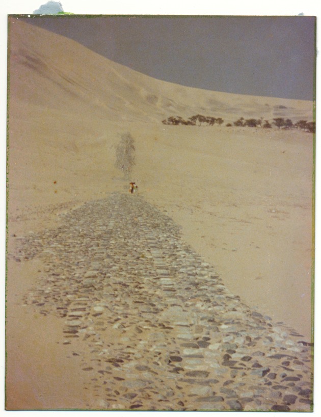 Ica, Peru photographs and results of aid from Miami Beach - Photograph, recto: [Rocky road leading to Lake Orovilca, Ica, Peru, February 6, 1997]