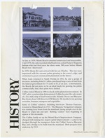 History of Miami Beach article published in Miami Beach Chamber of Commerce Report