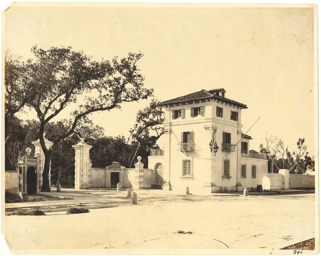 Miami Beach estate - Photograph, recto: [Two-story home, unknown location but probably Miami Beach]