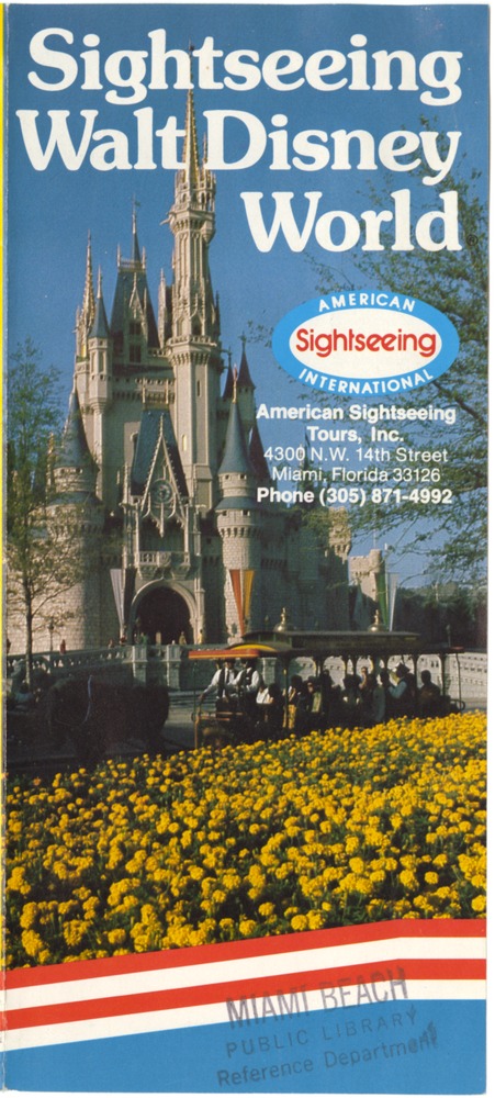 Sightseeing Walt Disney World - Pamphlet, cover: Sightseeing Walt Disney World