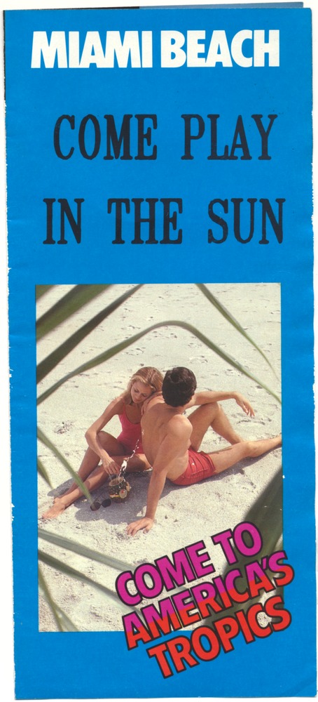 Miami Beach Come Play in the Sun - Leaflet, cover: Miami Beach Come Play in the Sun