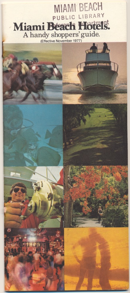 Miami Beach Hotels. A handy shoppers’ guide - Pamphlet, cover: Miami Beach Hotels. A handy shoppers’ guide.