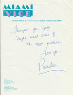 Miami Vice note on letterhead