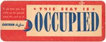 Eastern Air Lines Occupied Seat Ticket