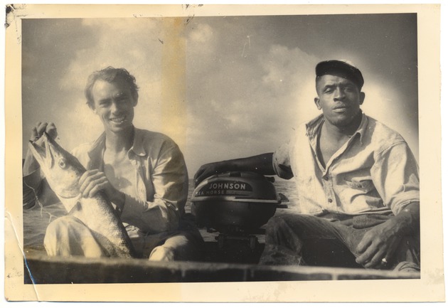 Two men in boat - 