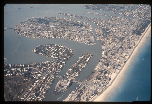 Fontainebleau Hilton Hotel 1980s promotional materials - Slide: [Aerial view of North Miami Beach]