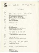 [1980/1990] Miami Beach Convention Center pamphlets