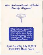 Miss International-Florida Beauty Pageant 1973 Official Program