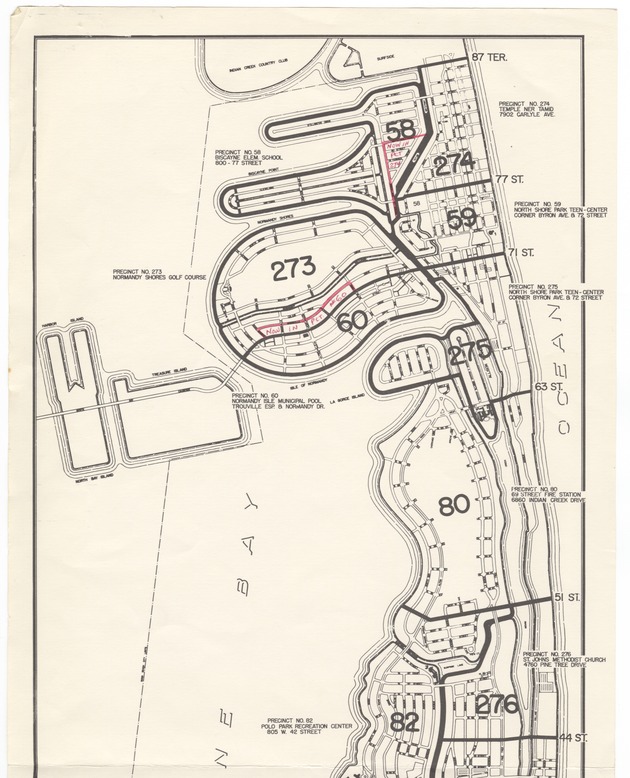 1960s Miami Beach Voting Precincts Maps - 