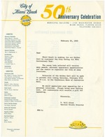 [Collection of documents regarding Miami Beach 50 Years Anniversary celebrations, 1965].