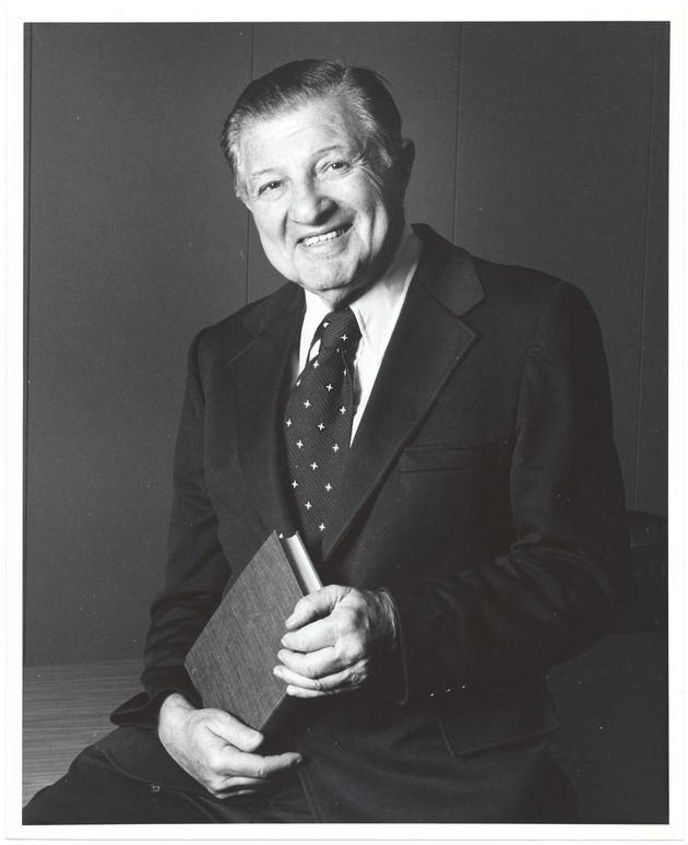 Dr. Simon Wikler and other city officials at events, 1979-1980 - Photograph, recto: [Portrait of Simon Wikler]