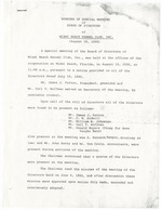 Minutes of Special Meeting of Board of Directors of Miami Beach Kennel Club, Inc.
