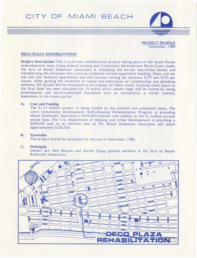 Deco Plaza Rehabilitation Project Profile - Page 1