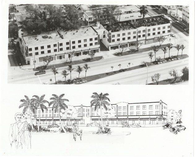 Artist's drawing of proposed Deco Plaza  renovation - 