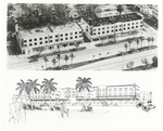 Artist's drawing of proposed Deco Plaza  renovation
