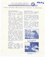 21st Street Recreation/Community Center and Walkway Project Description