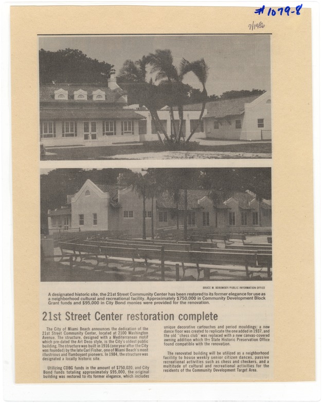 21st Street Center restoration complete - 