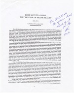 Rose Sayetta Weiss article by Abraham Lavender and two newspapers clippings