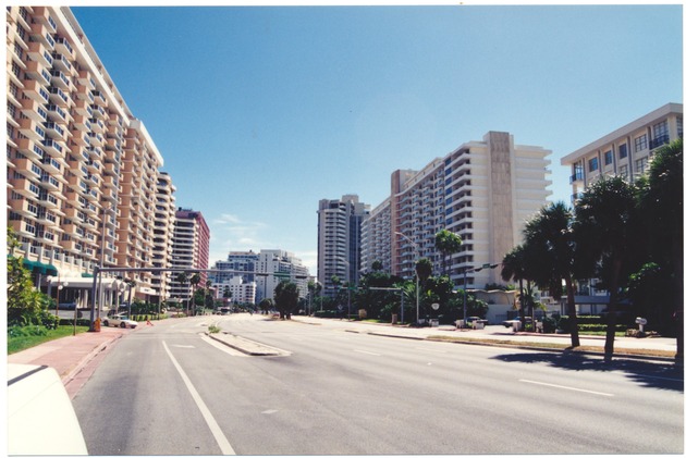 Collins Avenue in the 1990s - Photograph, recto: [View of Collins Avenue]