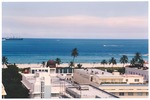 Aerial view of South Beach and ocean, facing East