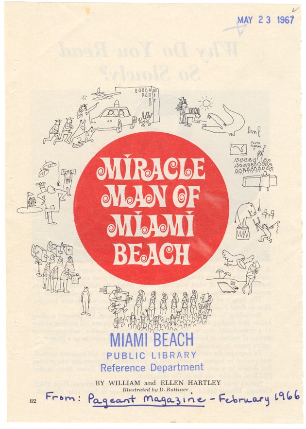 Miracle Man of Miami Beach From Pageant Magazine - 