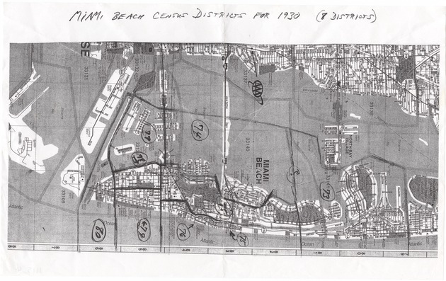 Miami Beach Census Districts for 1930