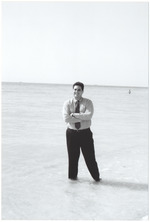 Mayor David Dermer in the ocean