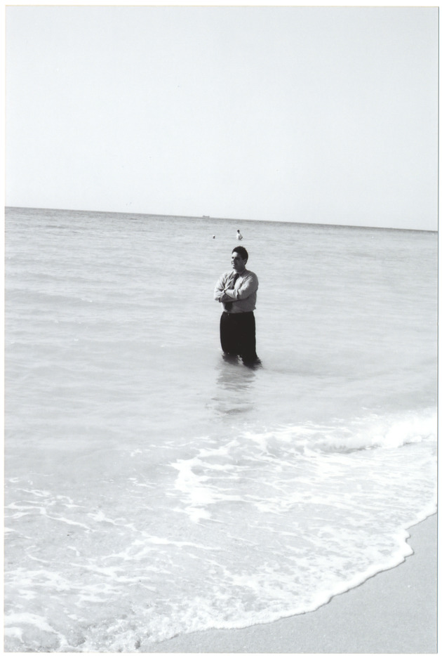 Mayor David Dermer in the ocean - 