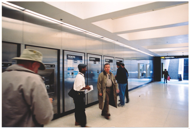 Members of the Miami Beach City Commission in San Francisco's subway system - 