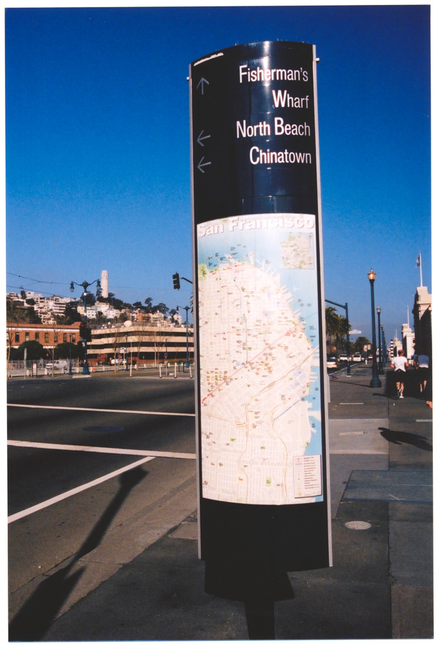 Information post in San Francisco, California - 