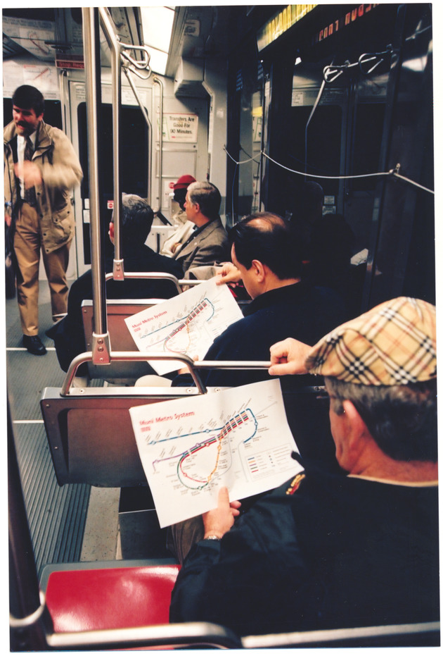 Interior of a tram, San Francisco, California - 