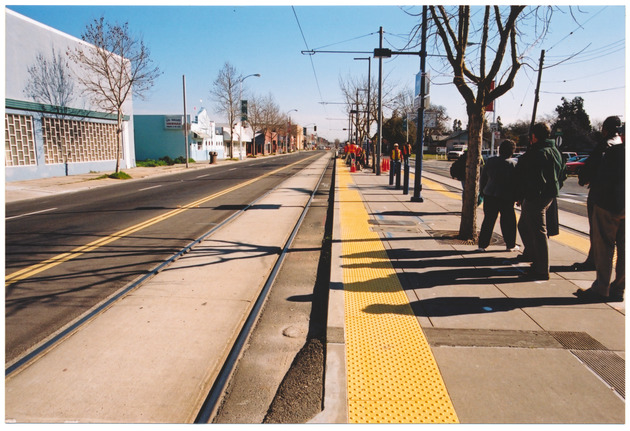 Tram stop in San Francisco, California - 