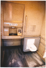 Inside of a public bathroom