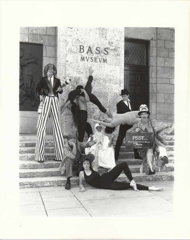 Photographs of "Artists" Dressed Up in Front of the Bass Museum - Image 1