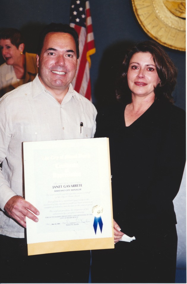 Certificate of Appreciation Presented to Janet Gavarrette - Image 1