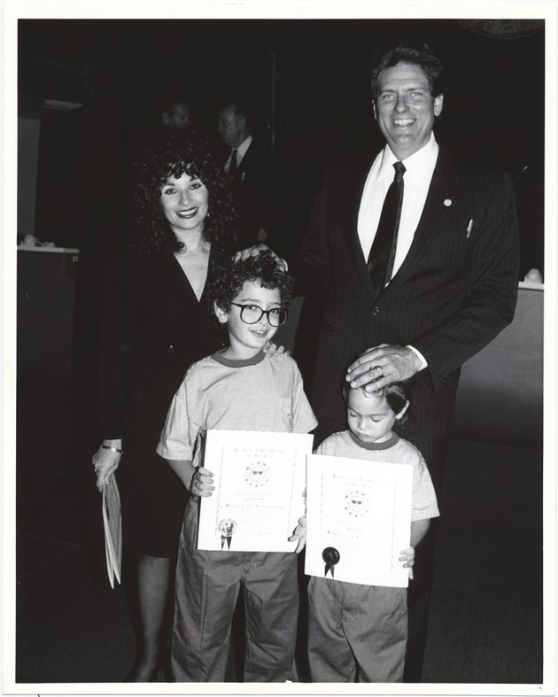 Miami Beach Mayor Alex Daoud with children - 