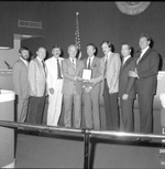 [1986] Commissioners and Mayor Alex Daoud presenting Ron M. Kent Day