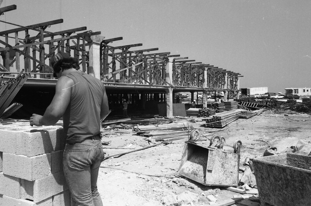 South Pointe park and buildings under construction - Negative: [View of building under construction. South Pointe]