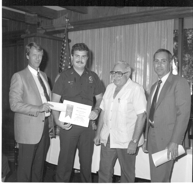 Kiwanis Club awards to Officer William Young and Log Cabin Enterprises - Negative: [View of an award event at the Kiwanis Club of Miami Beach]