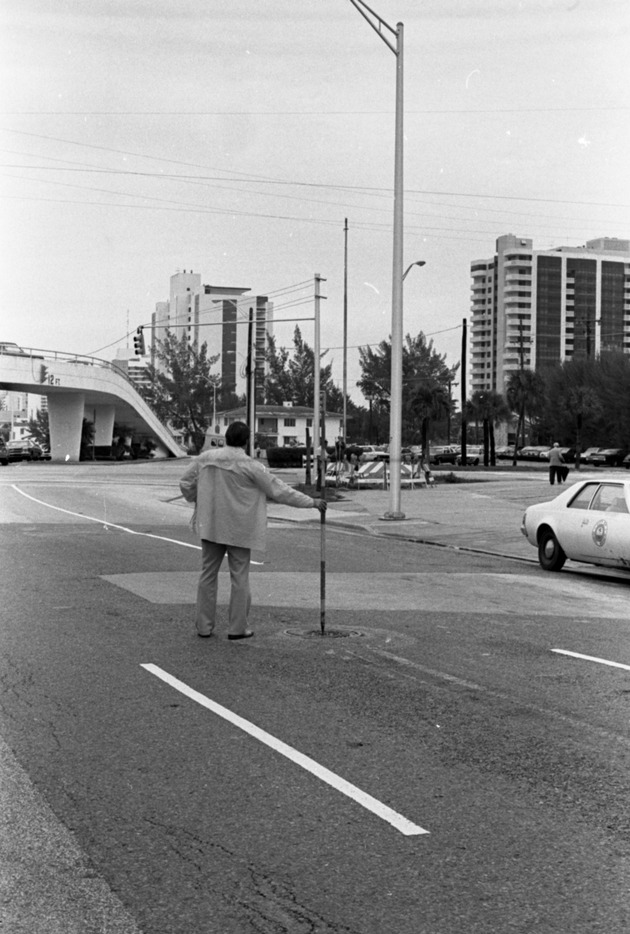 Miami Beach streets and elevated highways, 1977 - Negative: [View of elevated highway]