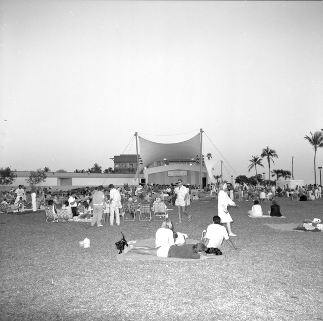 South Pointe, Miami Philharmonic, Easter celebrations on Miami Beach, 1987 - Negative: [View of community event at South Pointe Park]