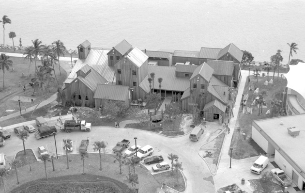 Miscellaneous aerial views of Miami Beach - Negative: [Aerial view of 1 Washington Avenue]