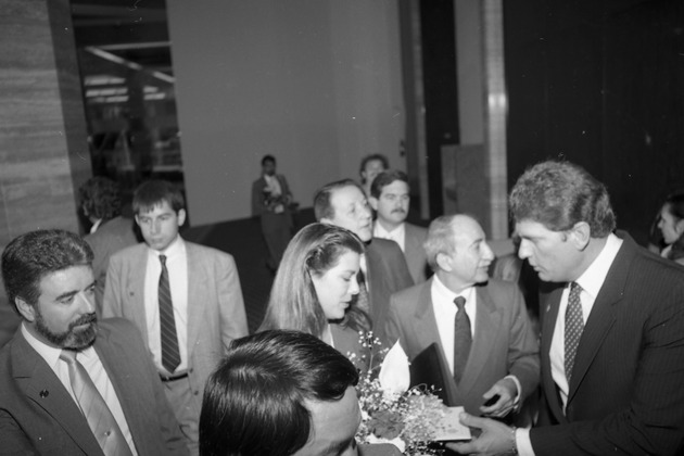 Miami Beach City officials with Caroline, Princess of Monaco, June 1980 - Negative: [Mayor Alex Daoud welcoming Princess Caroline of Monaco, June 1980]