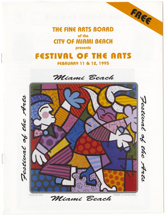 Miami Beach Festival of the Arts February 11-12 1995. - Viewbook, cover: Miami Beach Festival of the Arts 