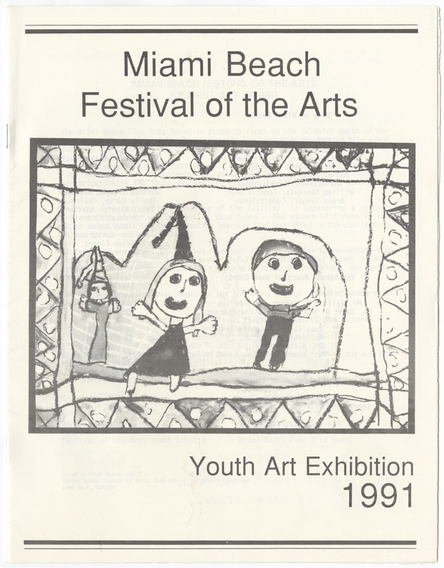 Miami Beach Festival of the Arts Youth Art Exhibition 1991. - Viewbook, cover: Miami Beach Festival of the Arts Youth Art Exhibition 1991