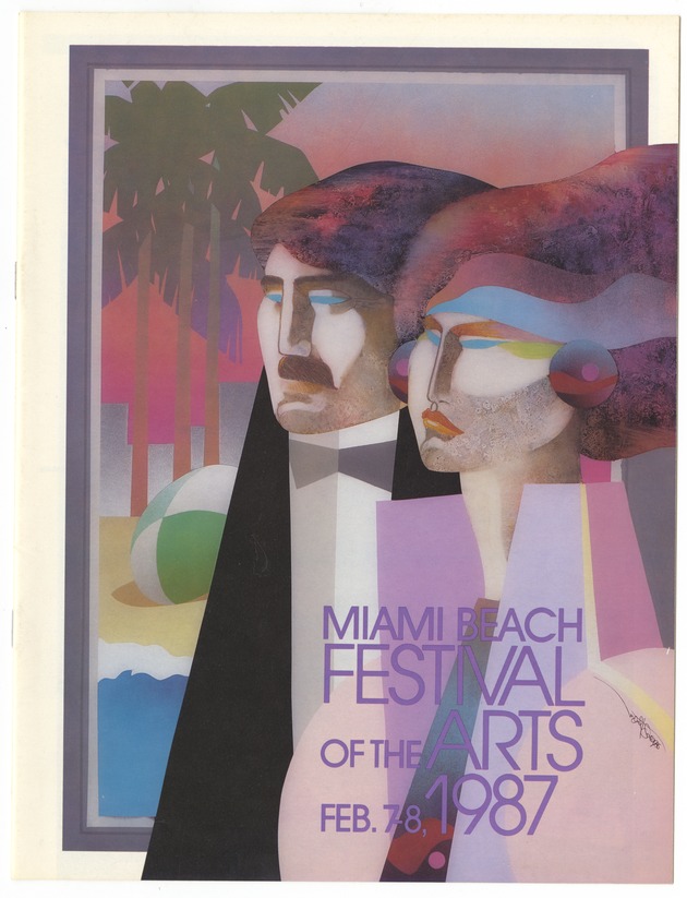 Miami Beach Festival of the Arts February 7-8, 1987 - Viewbook, cover: Miami Beach Festival of the Arts 