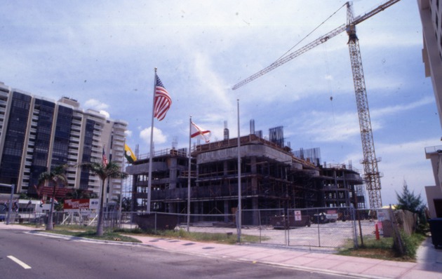 Construction site of the Akoya Condominiums originally slated to be the White Diamond on Collins Avenue